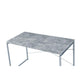 ACME Jurgen Desk, Faux Concrete & Silver FredCo