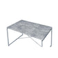 ACME Jurgen Dining Table, Faux Concrete & Silver FredCo