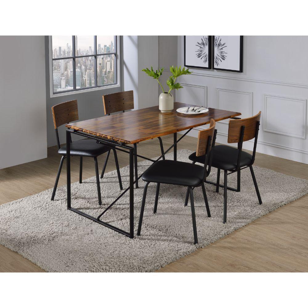 ACME Jurgen Dining Table, Oak & Black FredCo