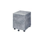 ACME Jurgen File Cabinet, Faux Concrete & Silver FredCo