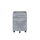 ACME Jurgen File Cabinet, Faux Concrete & Silver FredCo