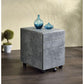 ACME Jurgen File Cabinet, Faux Concrete & Silver FredCo