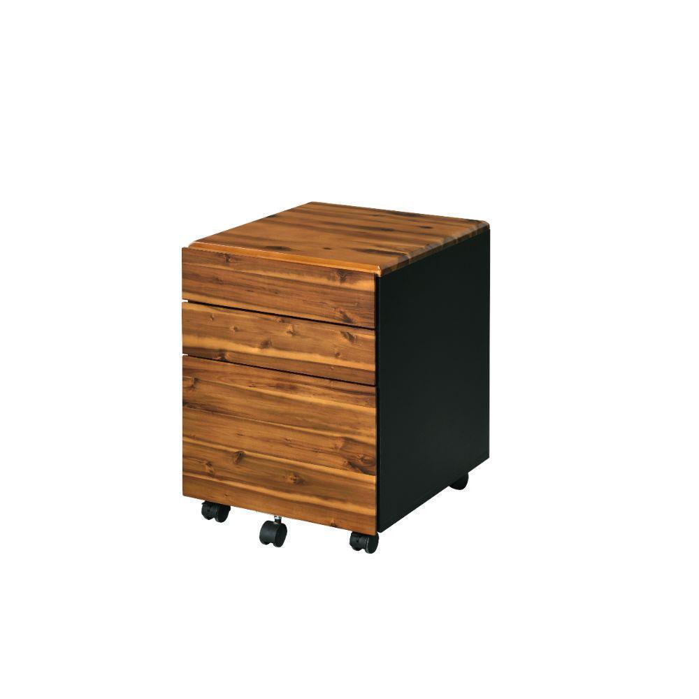 ACME Jurgen File Cabinet, Oak & Black FredCo