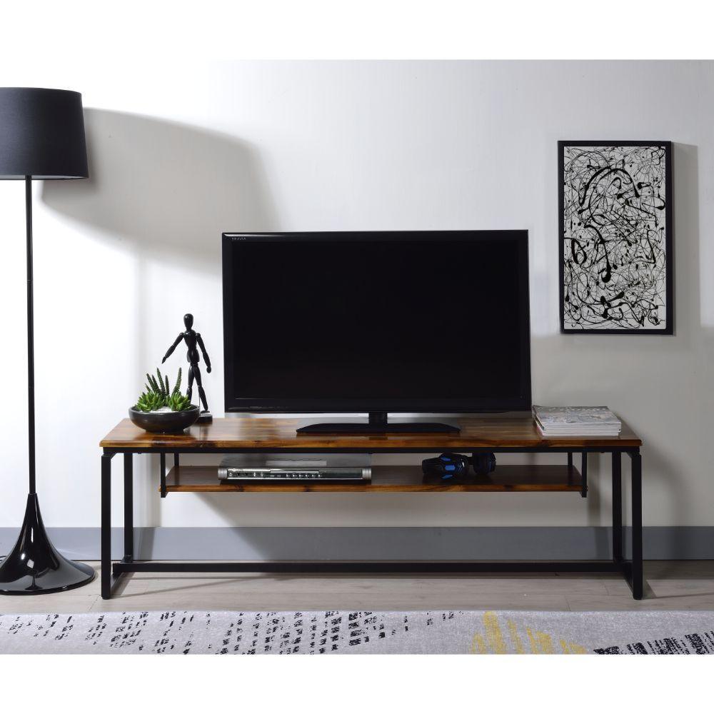 ACME Jurgen TV Stand, Oak & Black FredCo