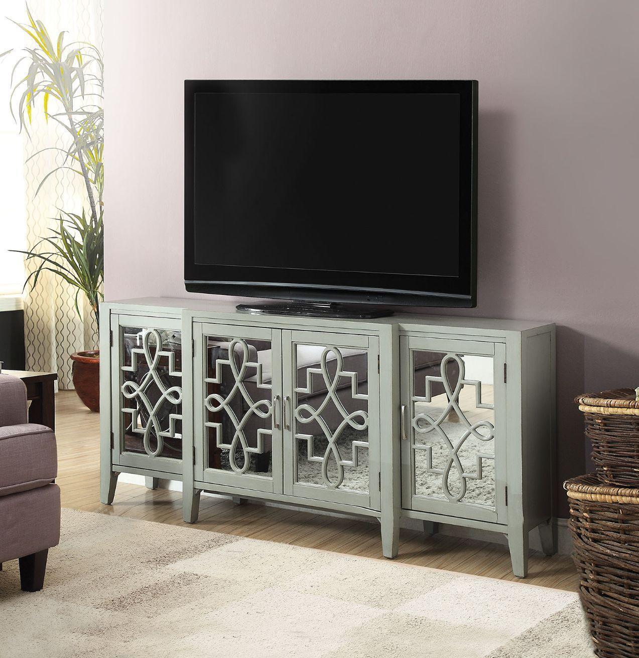 ACME Kacia Console Table, Antique Gray FredCo