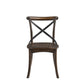 ACME Kaelyn Side Chair (Set-2), Dark Oak & Black FredCo