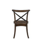 ACME Kaelyn Side Chair (Set-2), Dark Oak & Black FredCo