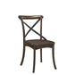 ACME Kaelyn Side Chair (Set-2), Dark Oak & Black FredCo