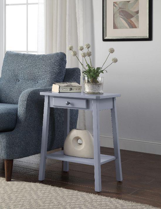 ACME Kaife Accent Table, Gray Finish FredCo