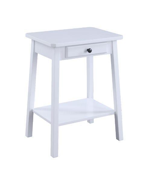 ACME Kaife Accent Table, White Finish FredCo