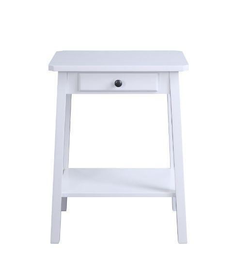 ACME Kaife Accent Table, White Finish FredCo