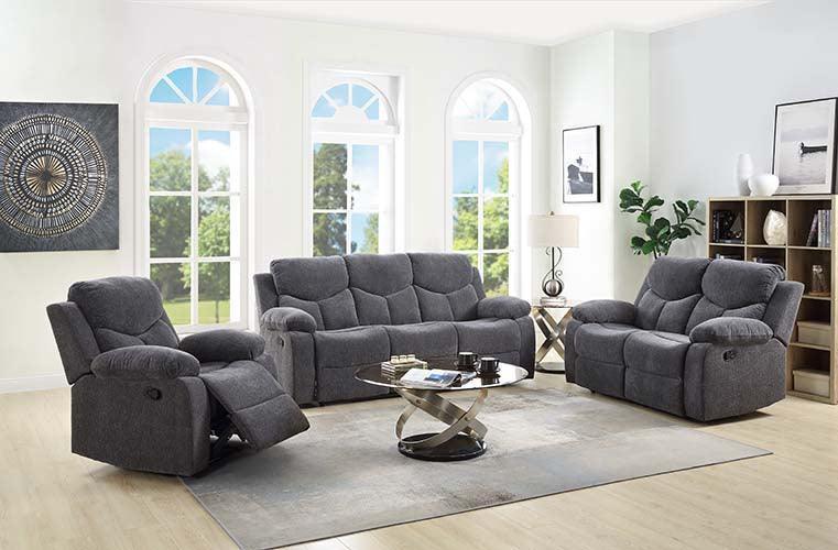 ACME Kalen Glider Recliner, Gray Chenille FredCo