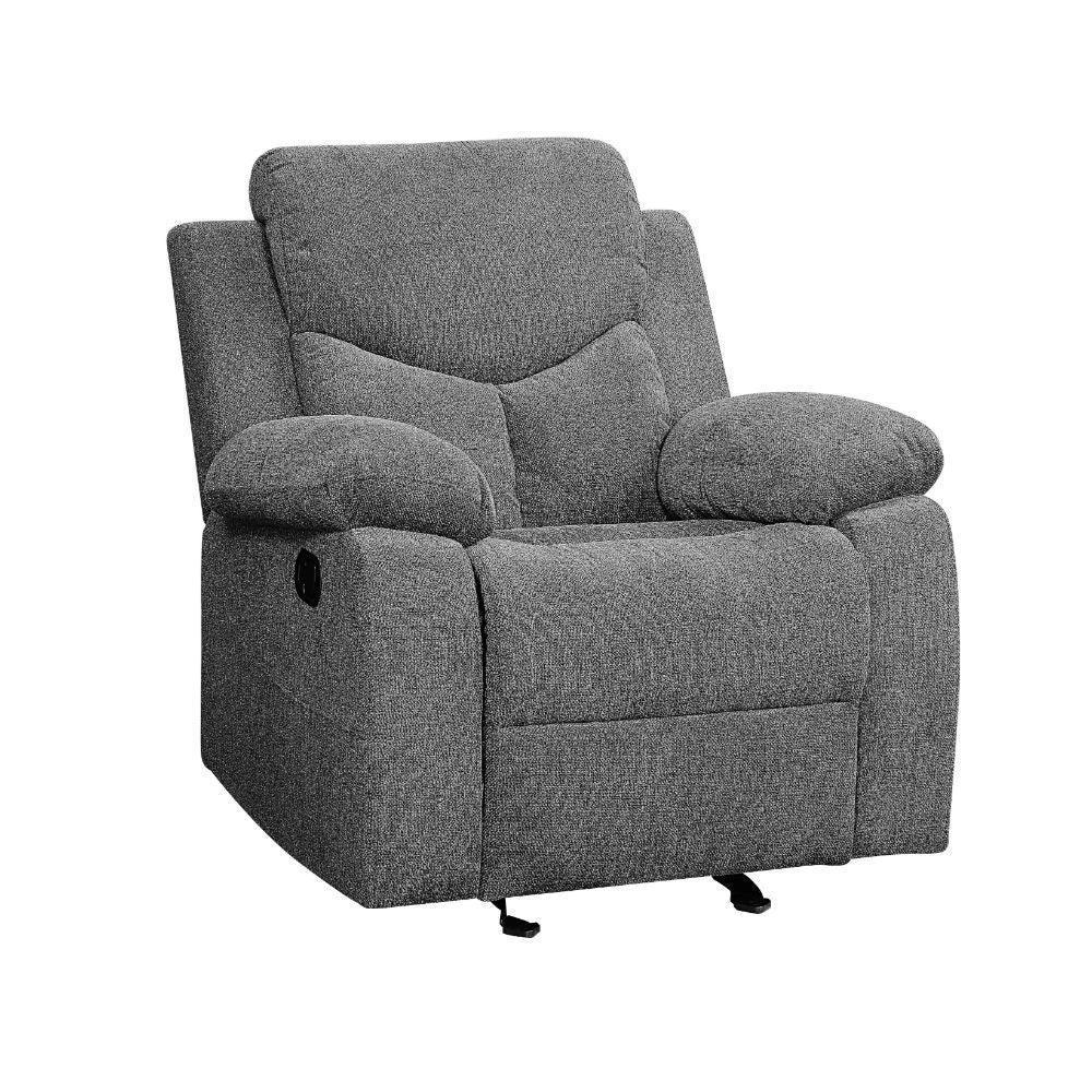 ACME Kalen Glider Recliner, Gray Chenille FredCo