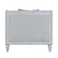 ACME Katia Chair w/Pillow, Light Gray Linen & Weathered White Finish FredCo