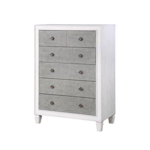 ACME Katia Chest, Rustic Gray & White Finish FredCo