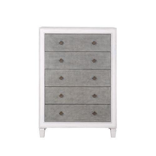 ACME Katia Chest, Rustic Gray & White Finish FredCo