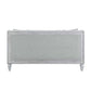 ACME Katia Loveseat w/2 Pillows, Light Gray Linen & Weathered White Finish FredCo