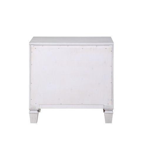 ACME Katia Nightstand, Rustic Gray & White Finish FredCo