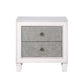 ACME Katia Nightstand, Rustic Gray & White Finish FredCo