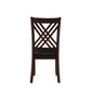 ACME Katrien Side Chair (Set-2), Black PU & Espresso FredCo