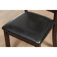 ACME Katrien Side Chair (Set-2), Black PU & Espresso FredCo