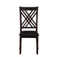 ACME Katrien Side Chair (Set-2), Black PU & Espresso FredCo