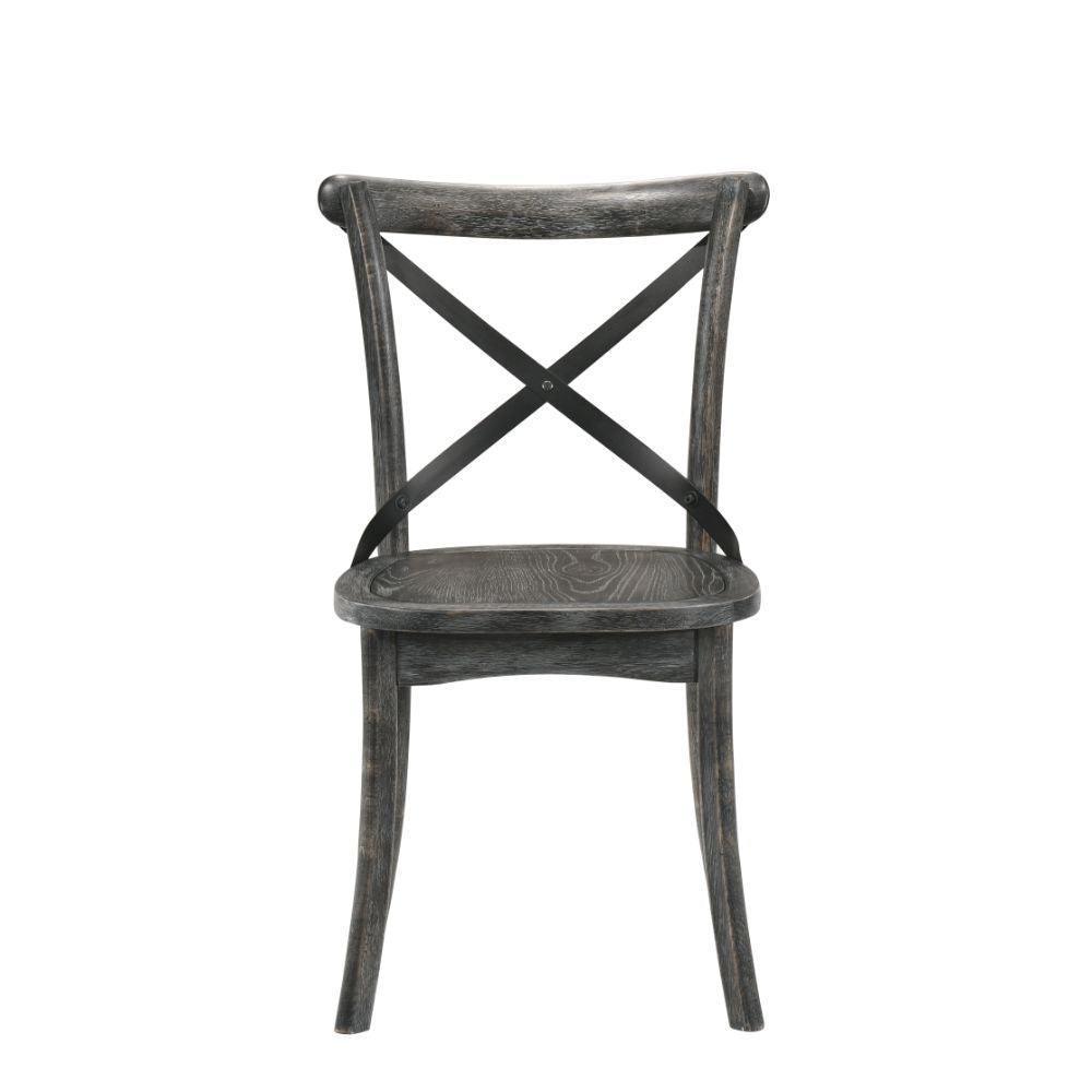 ACME Kendric Side Chair (Set-2), Rustic Gray FredCo