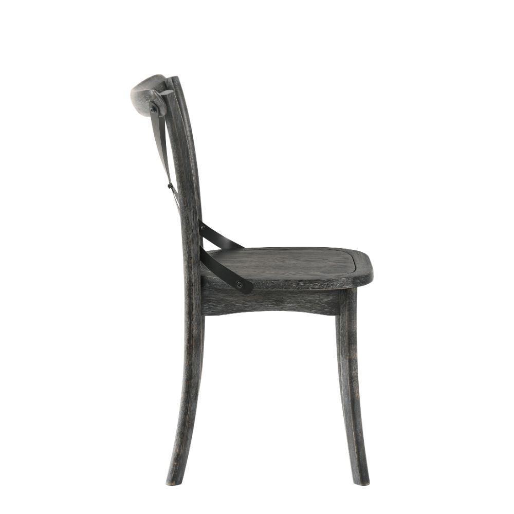 ACME Kendric Side Chair (Set-2), Rustic Gray FredCo