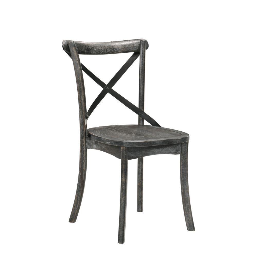 ACME Kendric Side Chair (Set-2), Rustic Gray FredCo