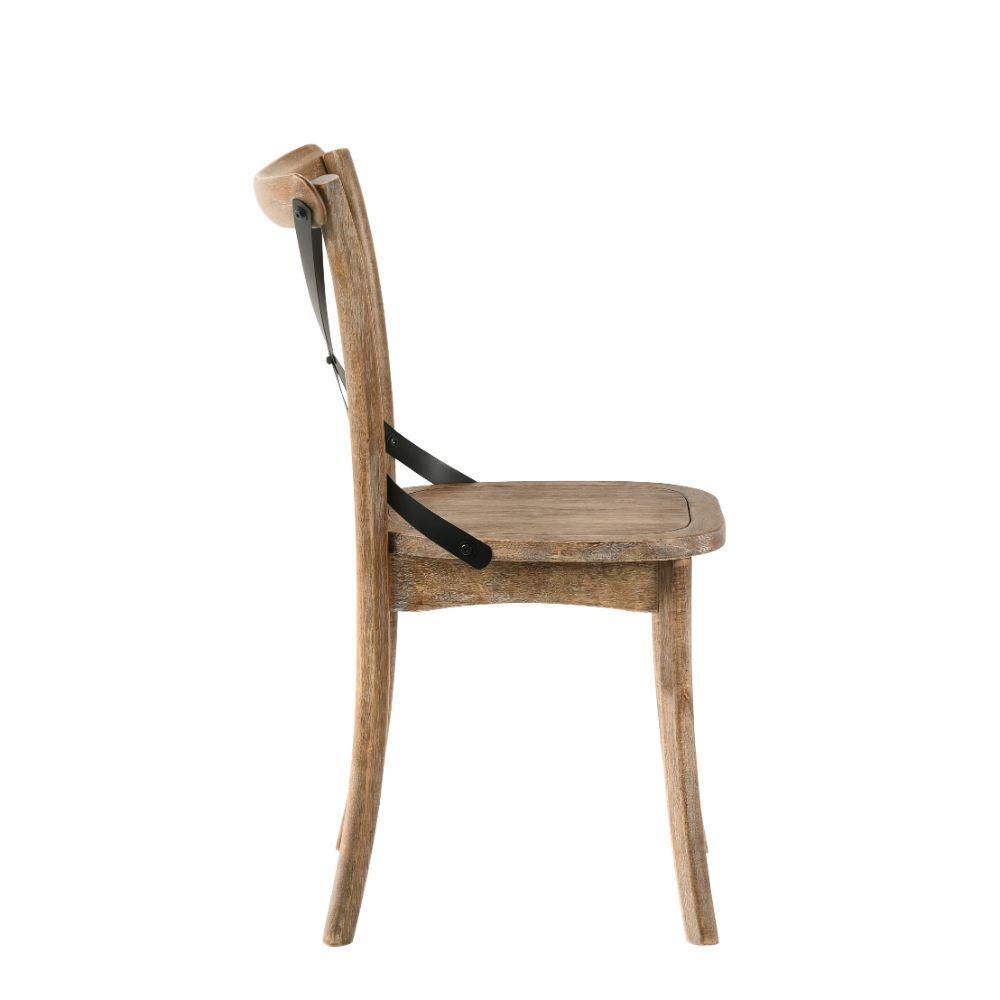 ACME Kendric Side Chair (Set-2), Rustic Oak FredCo