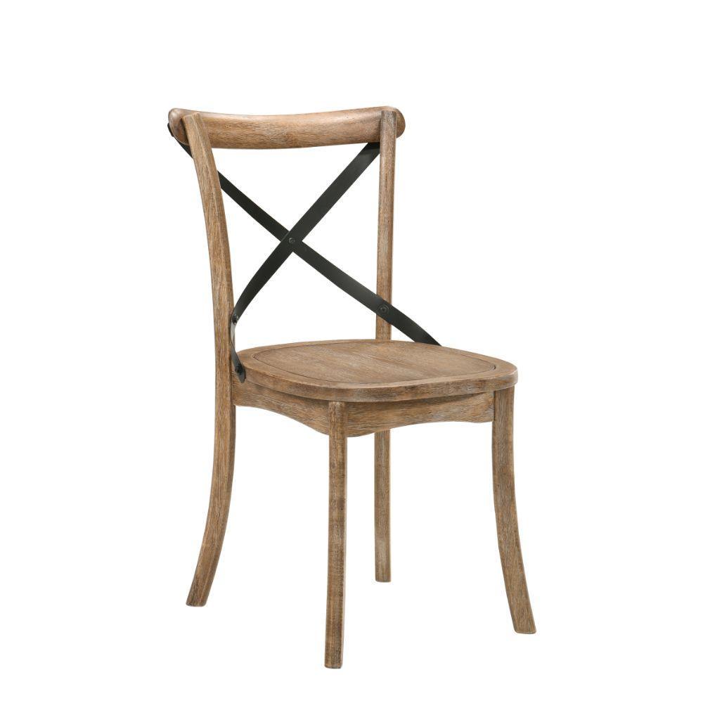 ACME Kendric Side Chair (Set-2), Rustic Oak FredCo
