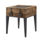 ACME Kolin Accent Table, Rustic Oak & Matte Gray FredCo
