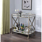 ACME Kristensen Serving Cart, Antique Gold & Mirror FredCo