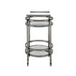 ACME Lakelyn Serving Cart, Black Nickel & Clear Glass FredCo