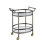 ACME Lakelyn Serving Cart, Brushed Bronze & Clear Glass FredCo