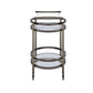 ACME Lakelyn Serving Cart, Brushed Bronze & Clear Glass FredCo