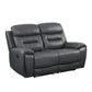 ACME Lamruil Motion Loveseat, Gray Top Grain Leather FredCo
