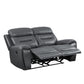 ACME Lamruil Motion Loveseat, Gray Top Grain Leather FredCo