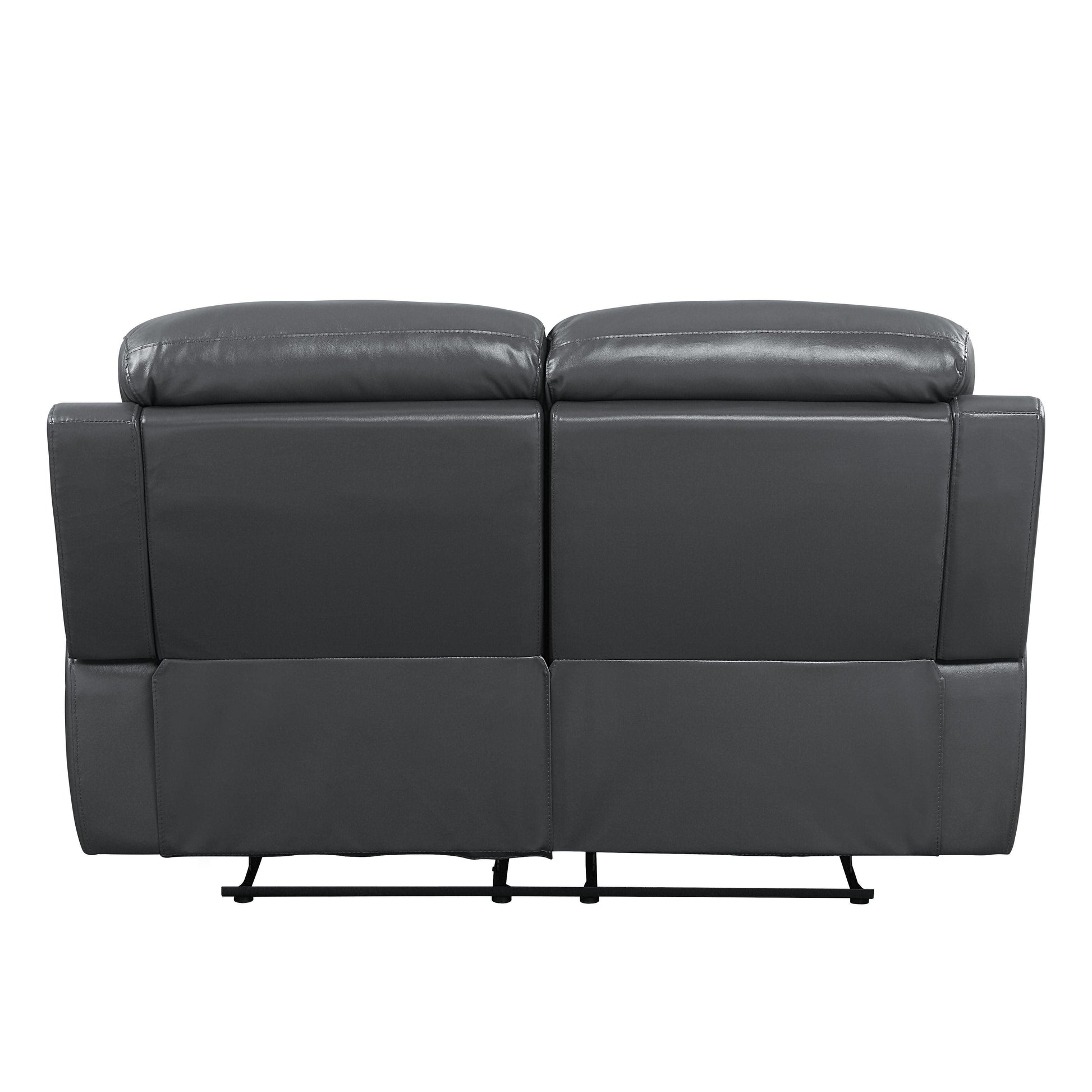ACME Lamruil Motion Loveseat, Gray Top Grain Leather FredCo