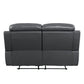 ACME Lamruil Motion Loveseat, Gray Top Grain Leather FredCo