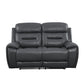 ACME Lamruil Motion Loveseat, Gray Top Grain Leather FredCo