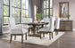 ACME Landon Dining Table (Includes 1 x 18"Leaf), Salvage Gray Finish FredCo