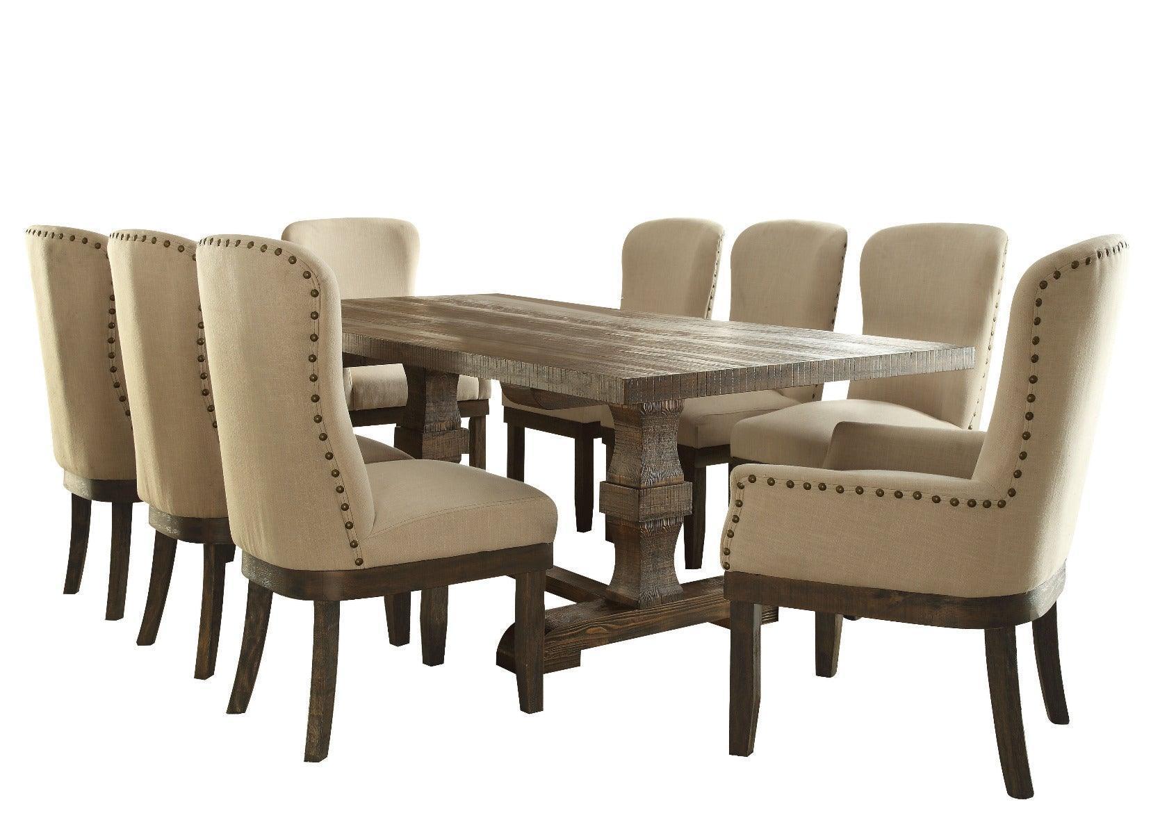 ACME Landon Dining Table, Salvage Brown 60737 FredCo