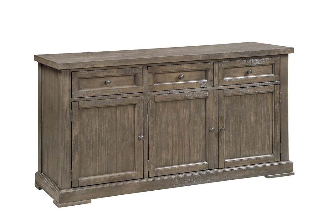 ACME Landon Server, Salvage Gray Finish FredCo