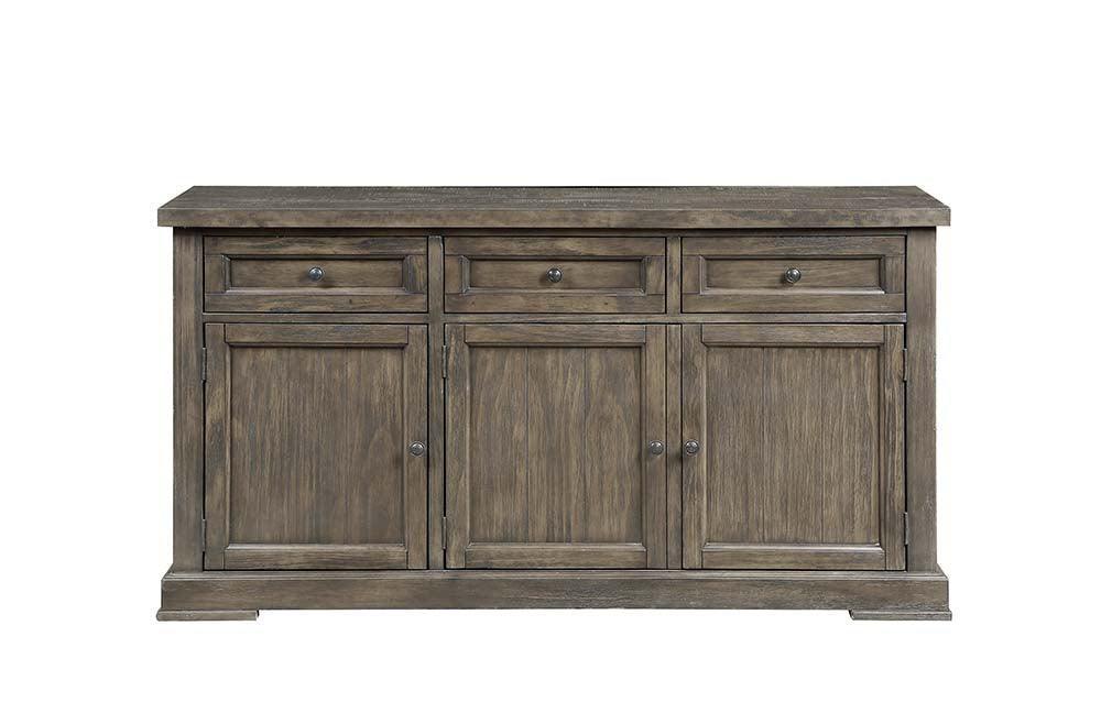 ACME Landon Server, Salvage Gray Finish FredCo