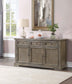 ACME Landon Server, Salvage Gray Finish FredCo