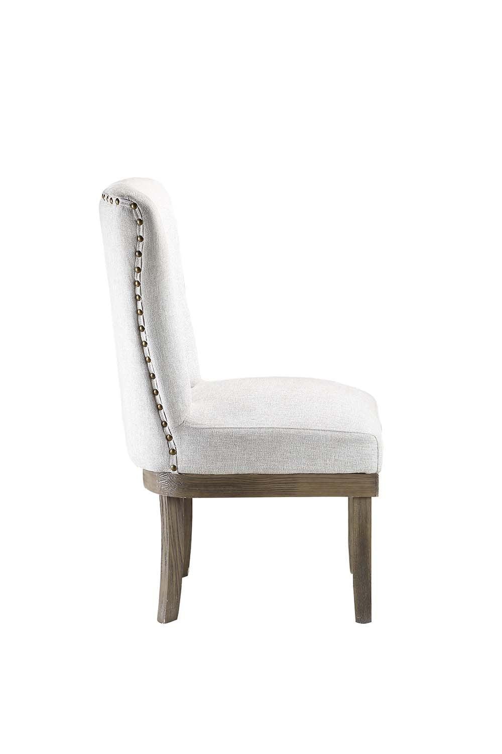 ACME Landon Side Chair (Set-2), Gray Linen FredCo