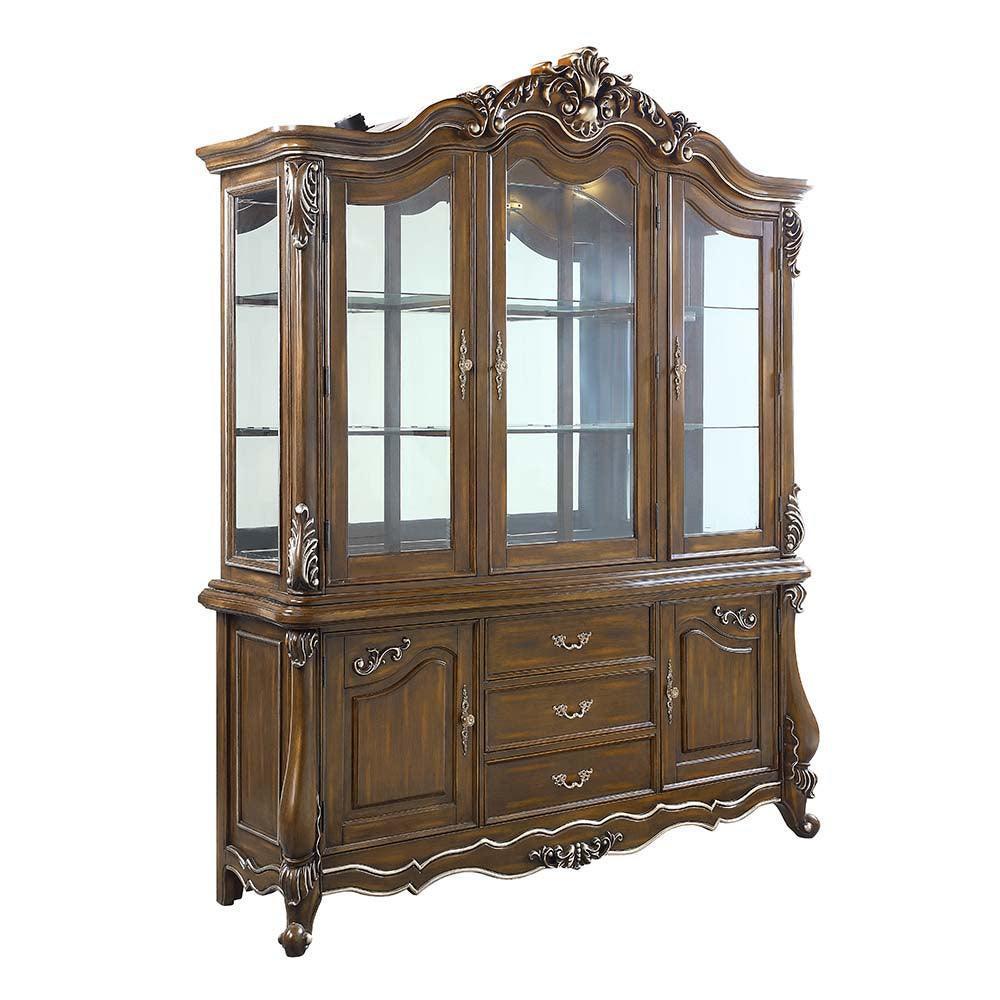 ACME Latisha Hutch & Buffet, Antique Oak Finish FredCo