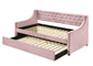 ACME Lianna Twin Daybed & Trundle, Pink Velvet FredCo