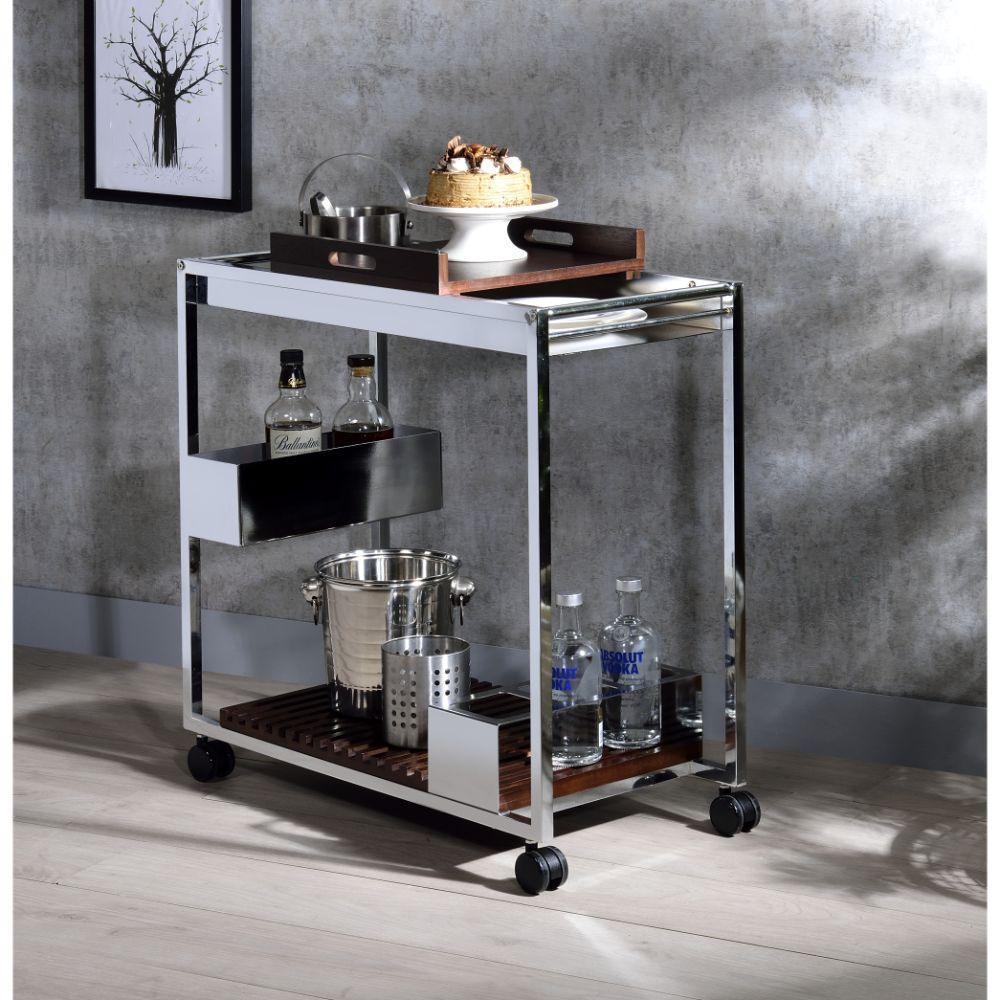 ACME Lisses Serving Cart, Chrome FredCo